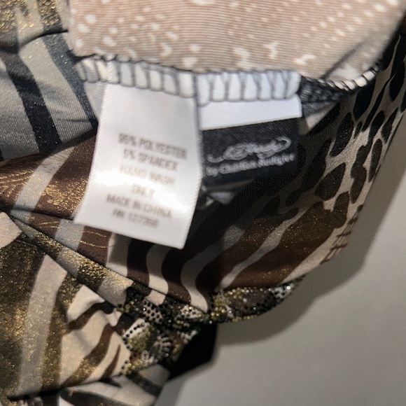 Ed Hardy Y2K vintage Brown and Black Animal Print Embellished Camisole size M - Picture 8 of 8